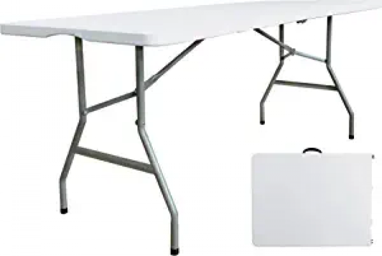 6' folding table white