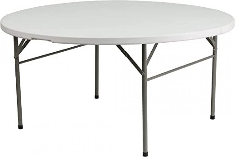 60 Round Tables white