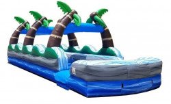 35' Duel Lane Slip N Slide with Pool